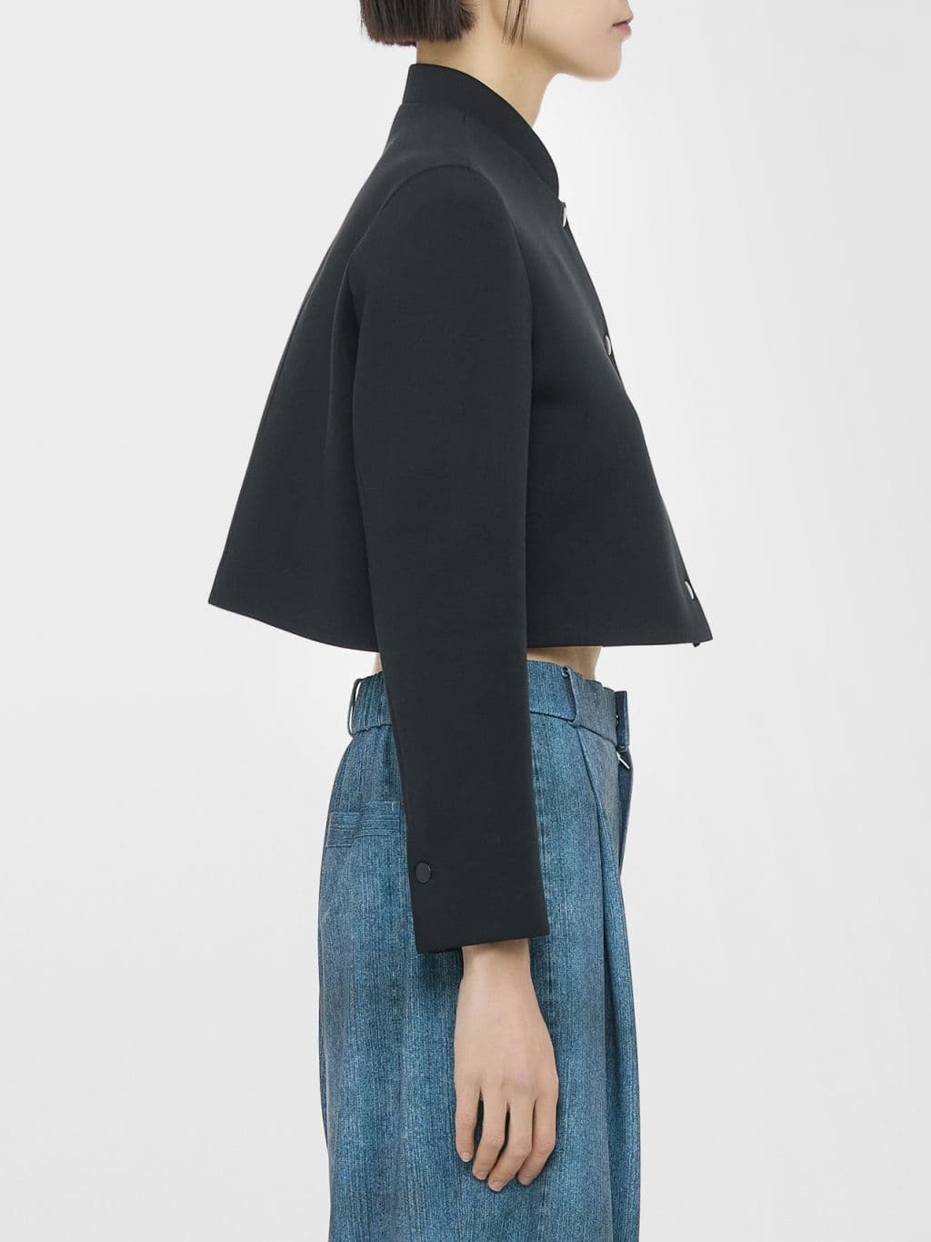 Mandarin Collar Snap Spencer Jacket — vue 4
