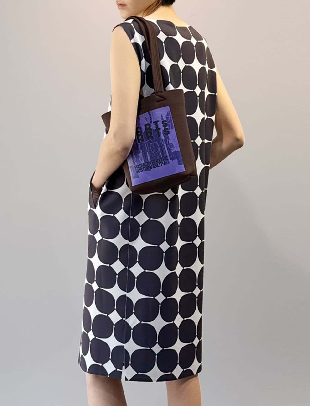 Moon Jar Modern Dot Basic Dress (Navy)