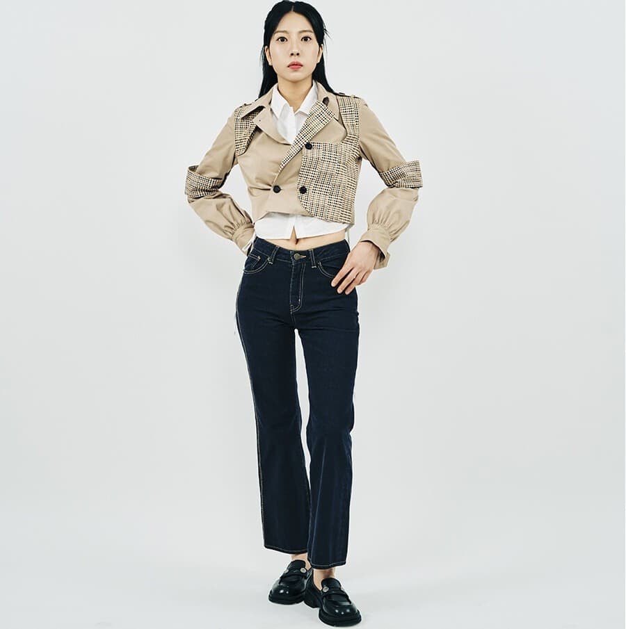 Trench Check Short Jacket — vue 7