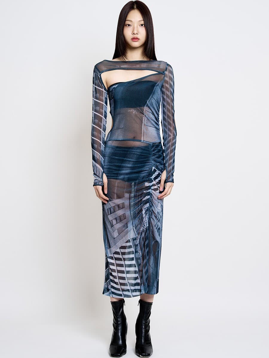 Interstice Mesh Dress — vue 3