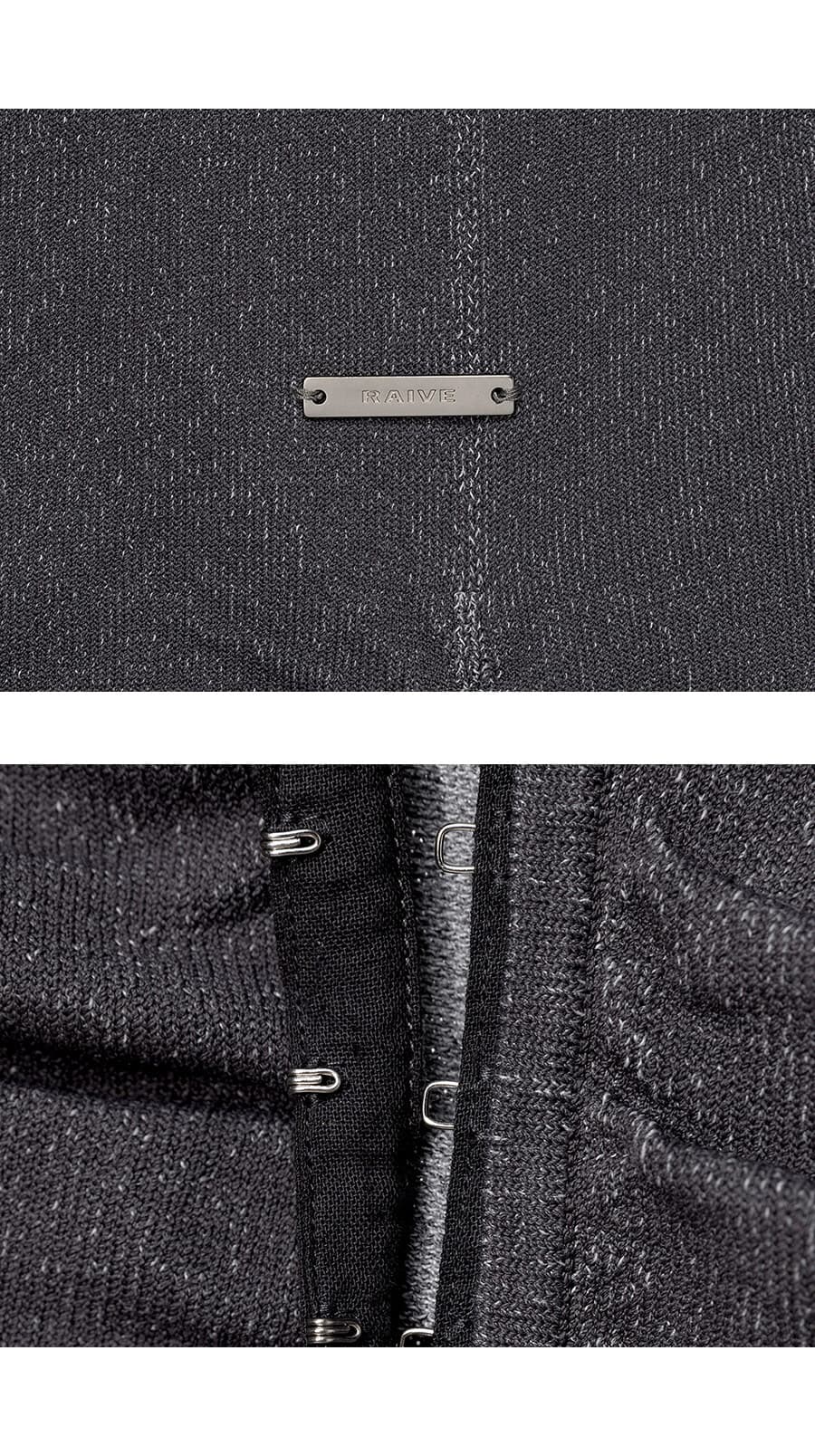 Hook-Front Shirring Knit Cardigan — vue 9
