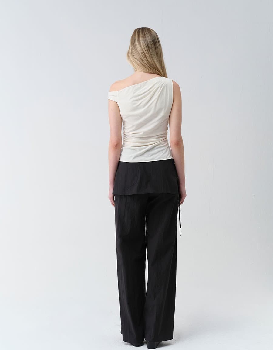 Check Shirring Sleeveless Blouse — vue 11