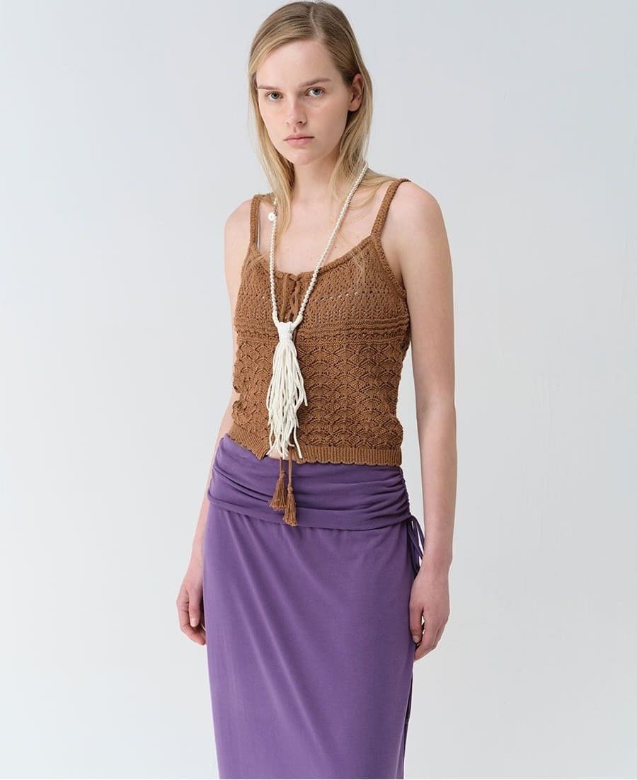 Lace-up Crochet Knit — vue 7