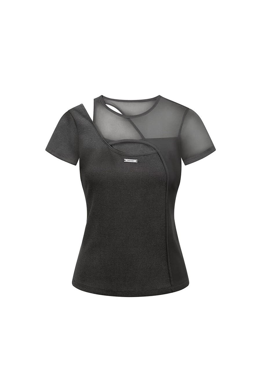 Mesh+Jersey Slit Top — vue 10