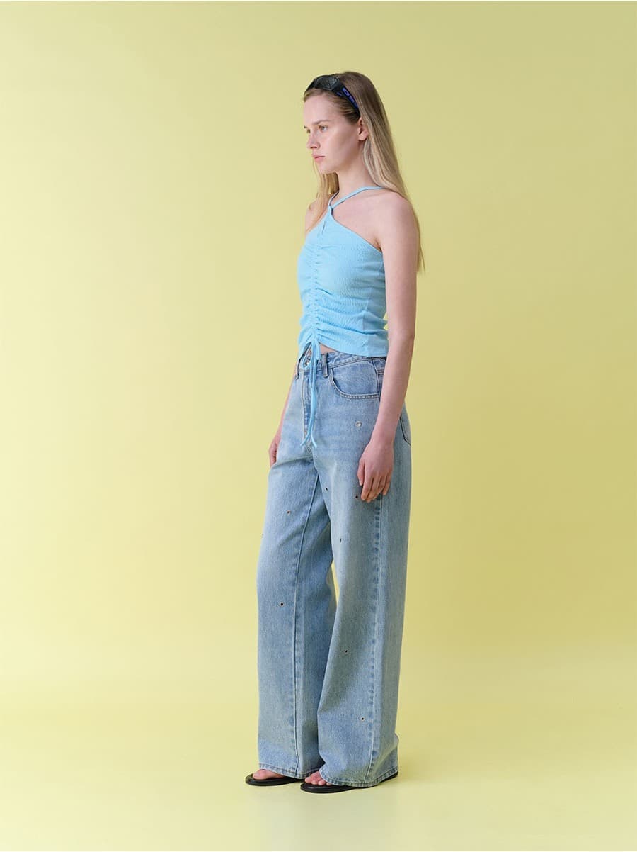 Wrinkle-Texture Shirred Top — vue 8