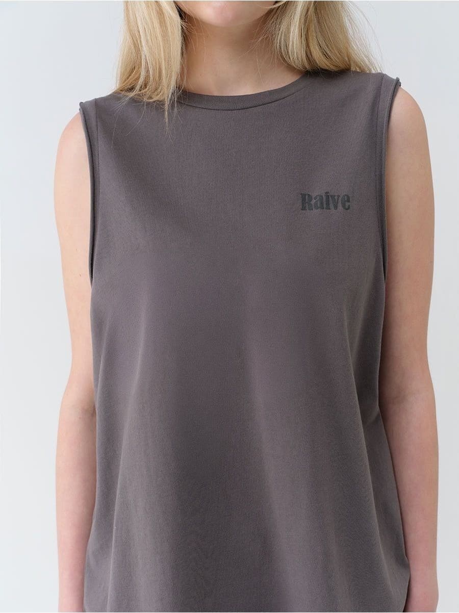 Back Print Over-fit Sleeveless T-shirts — vue 8