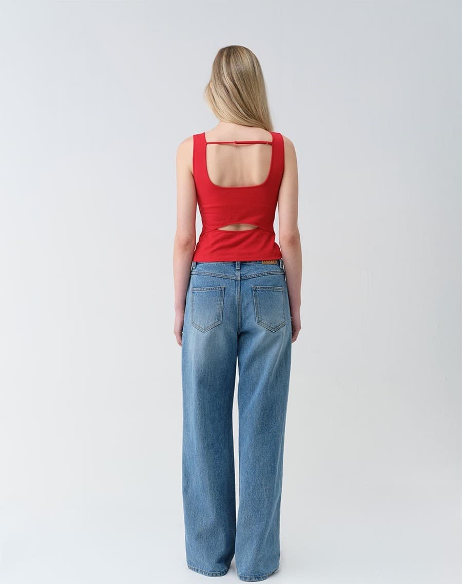 Back Slit Sleeveless Top — vue 9