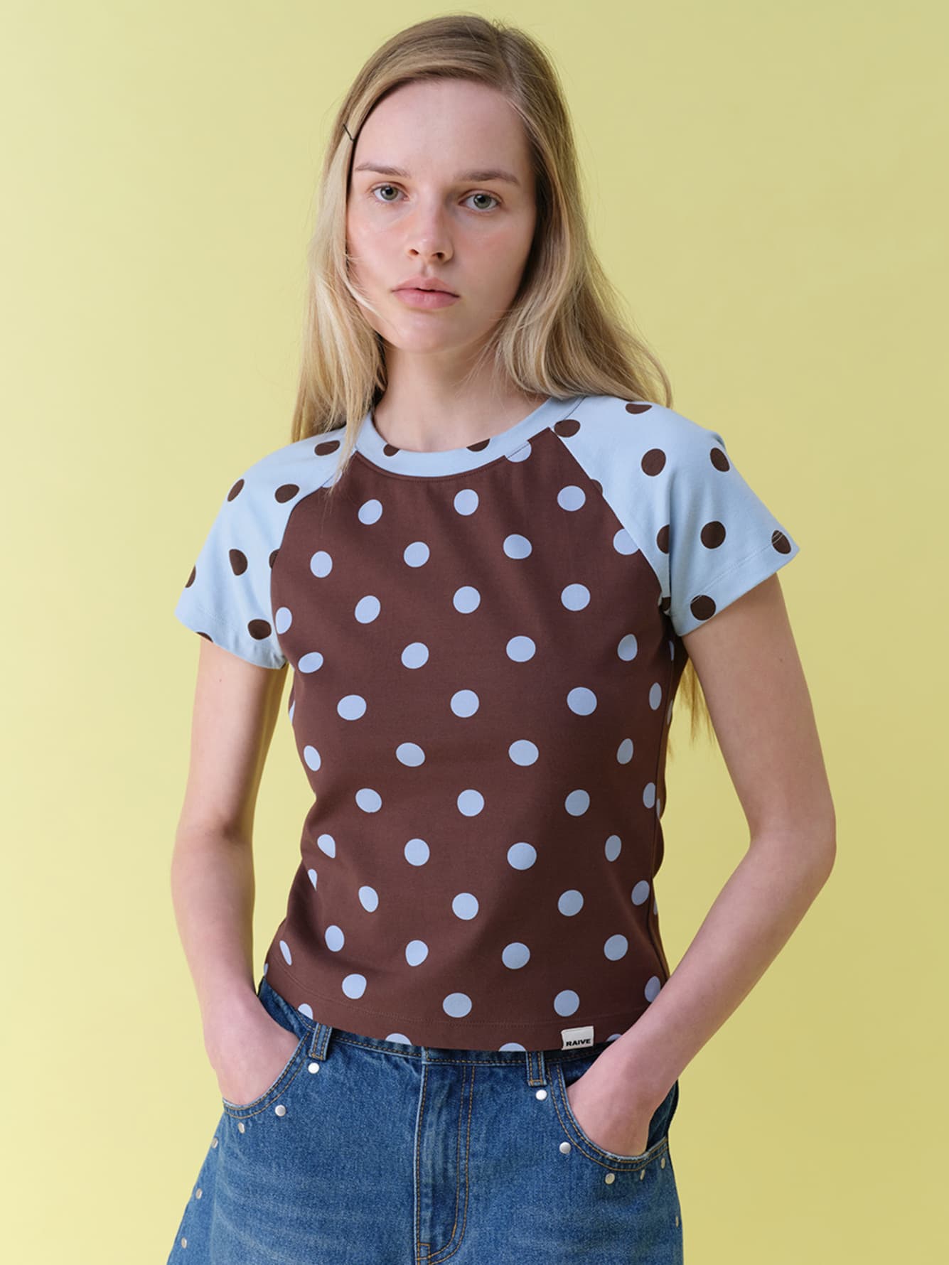 Color-Block Dot T-shirts
