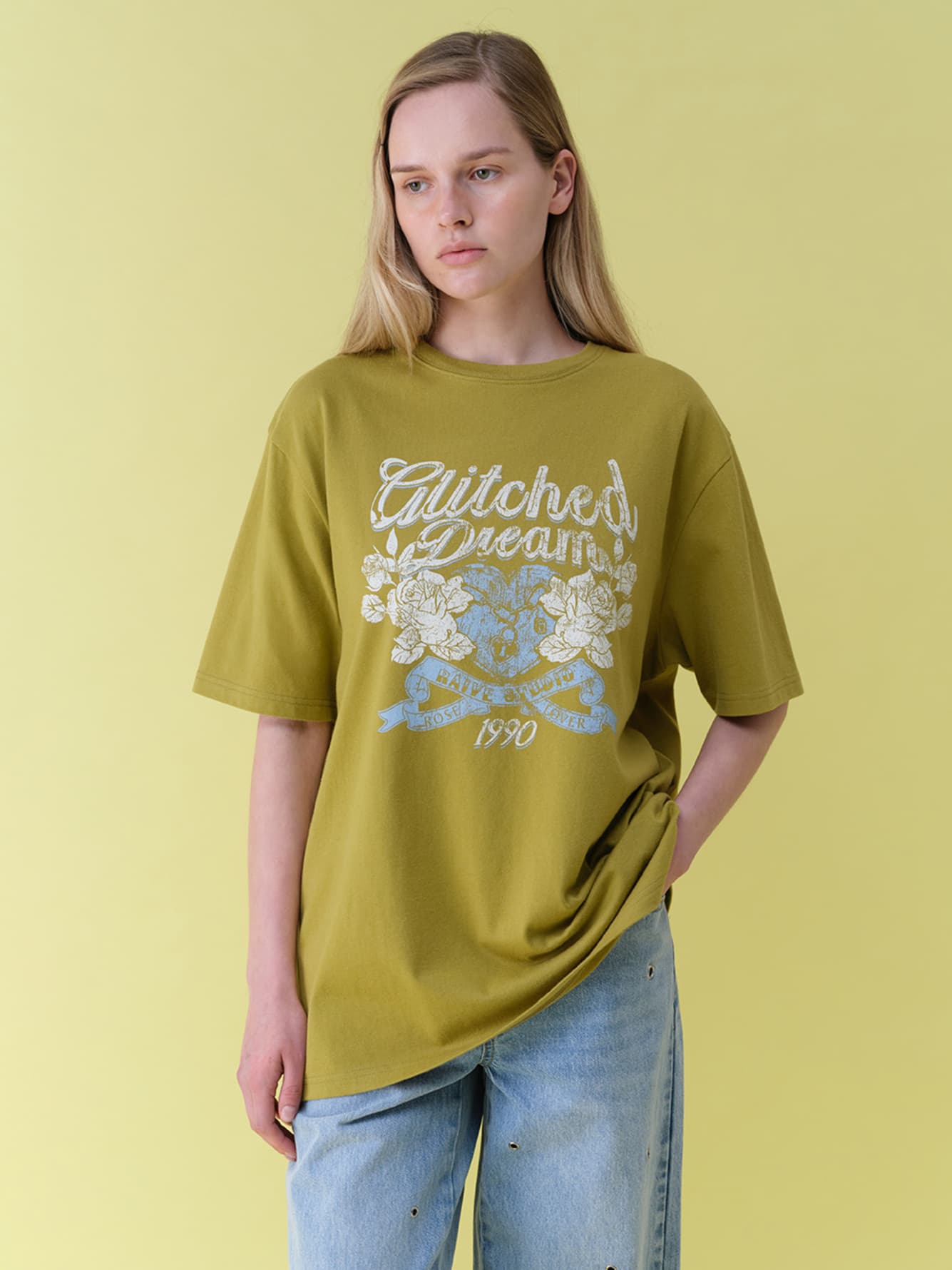 Rose Glitched Dream Graphic T-shirts — vue 2