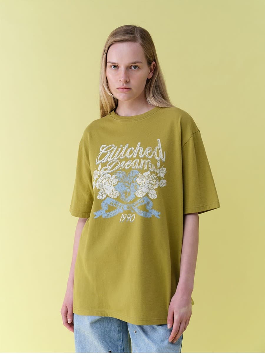 Rose Glitched Dream Graphic T-shirts — vue 4