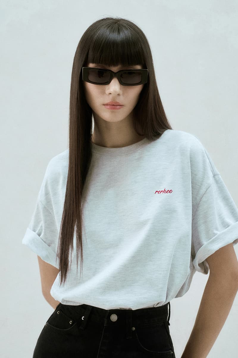 Logo Back Oversized T-Shirt Melange Gray — vue 3