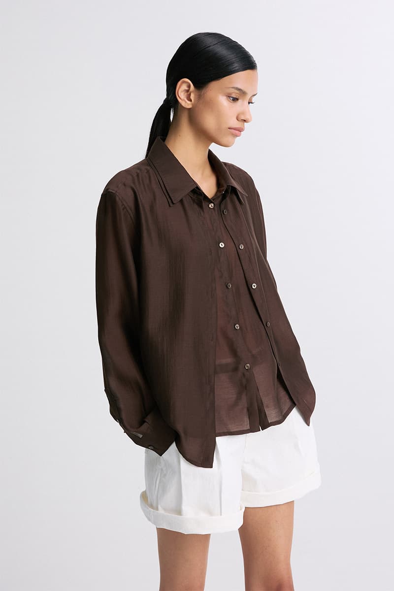 Layered Placket Shirt Truffle — vue 4