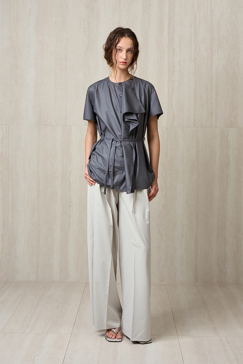 Ruffle Detail Shirt Blouse Charcoal — vue 5