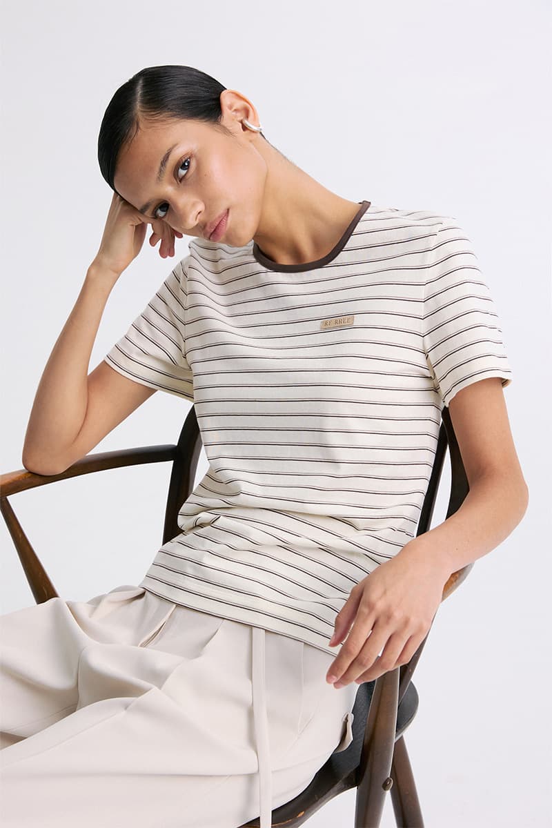 Round-Neck Striped T-Shirt