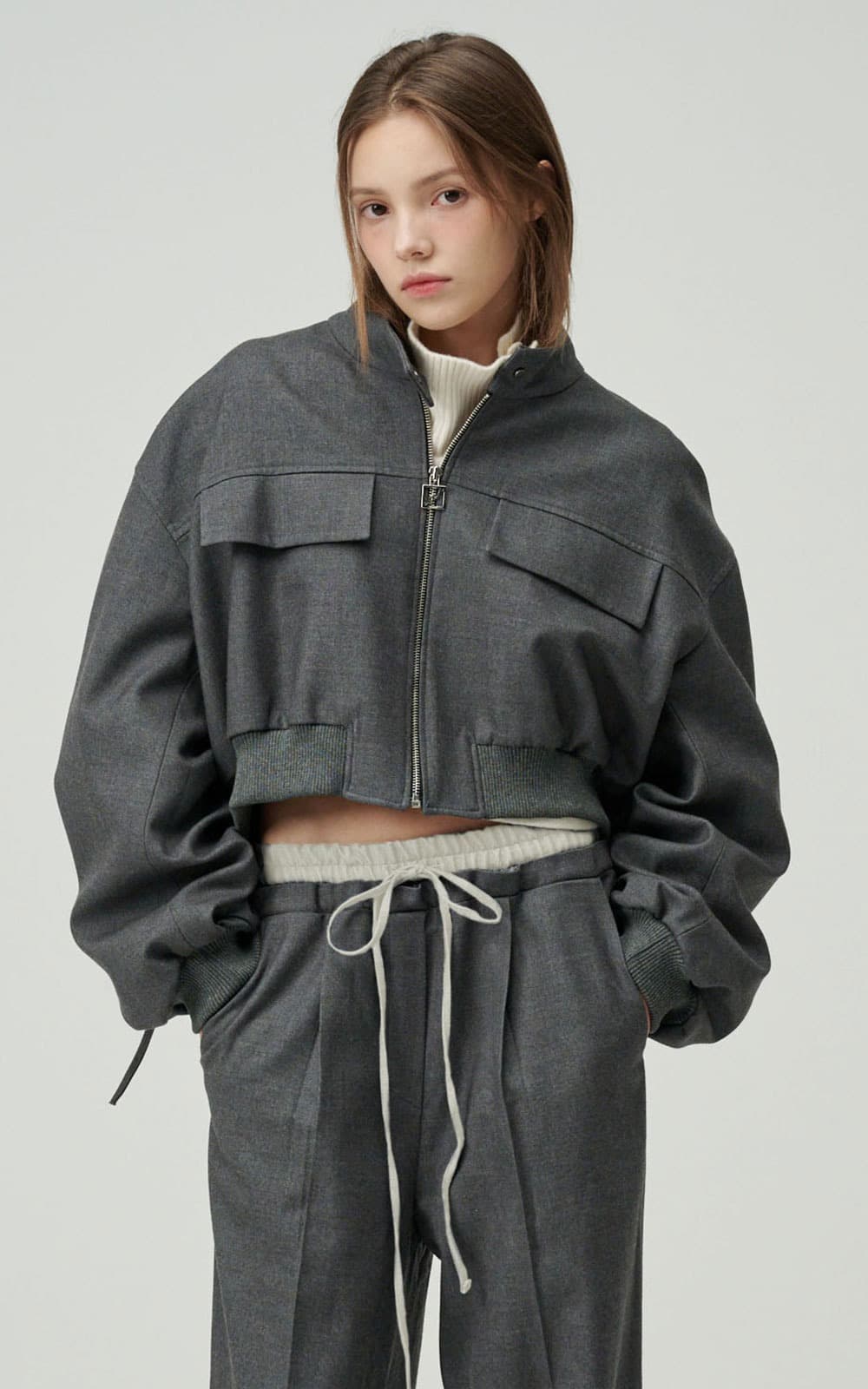 Jamie Padded Jacket (Ash Grey) — vue 1