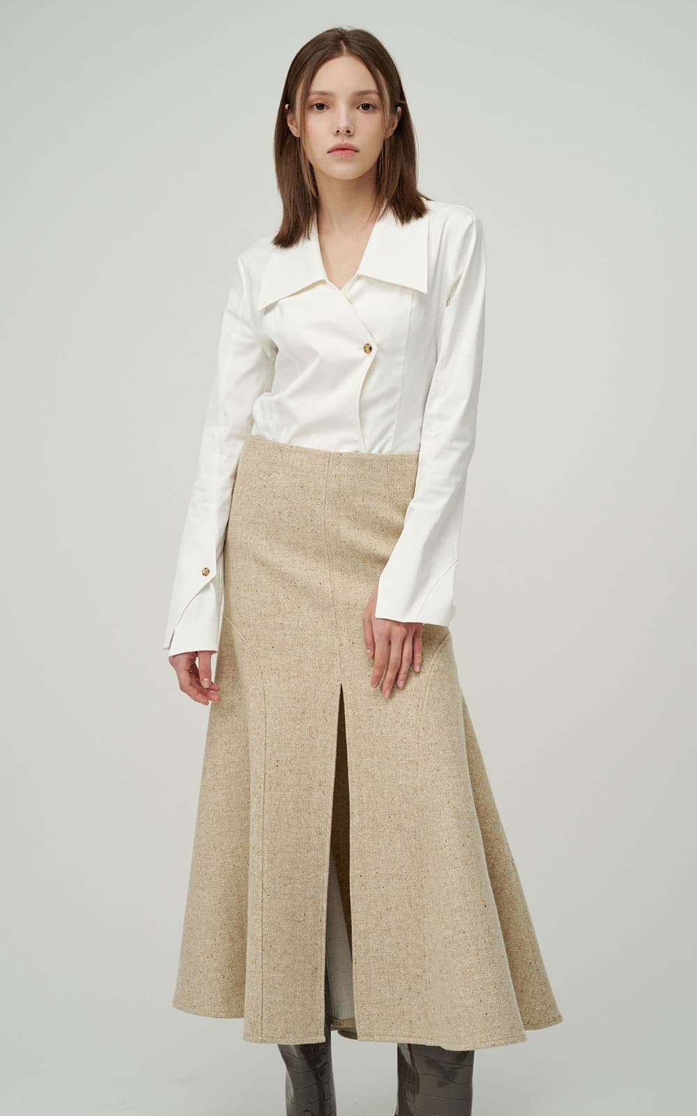 Aveline Skirt (Oatmeal) — vue 1