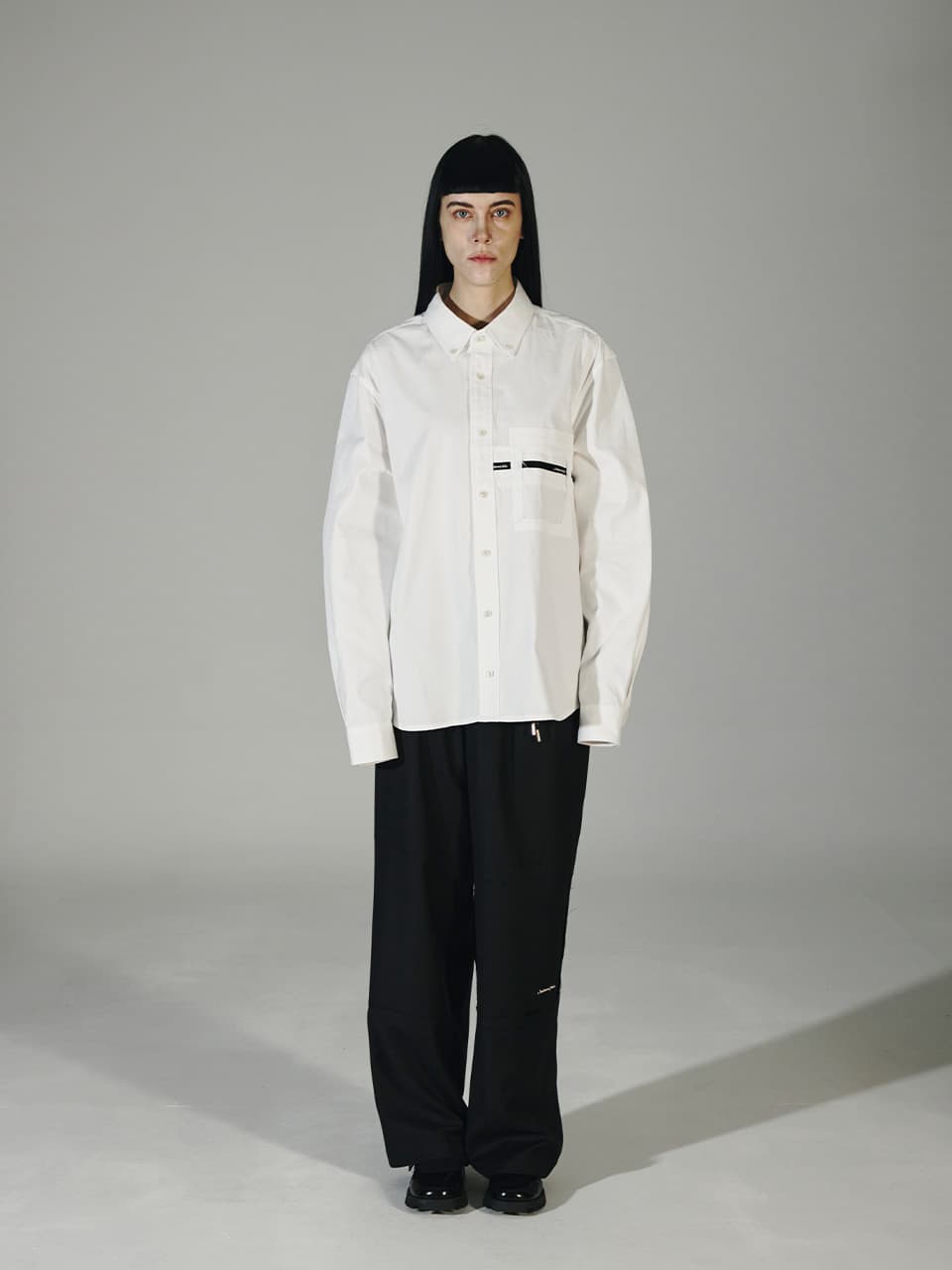 Cotton Tapped Shirt (Off-White) — vue 7