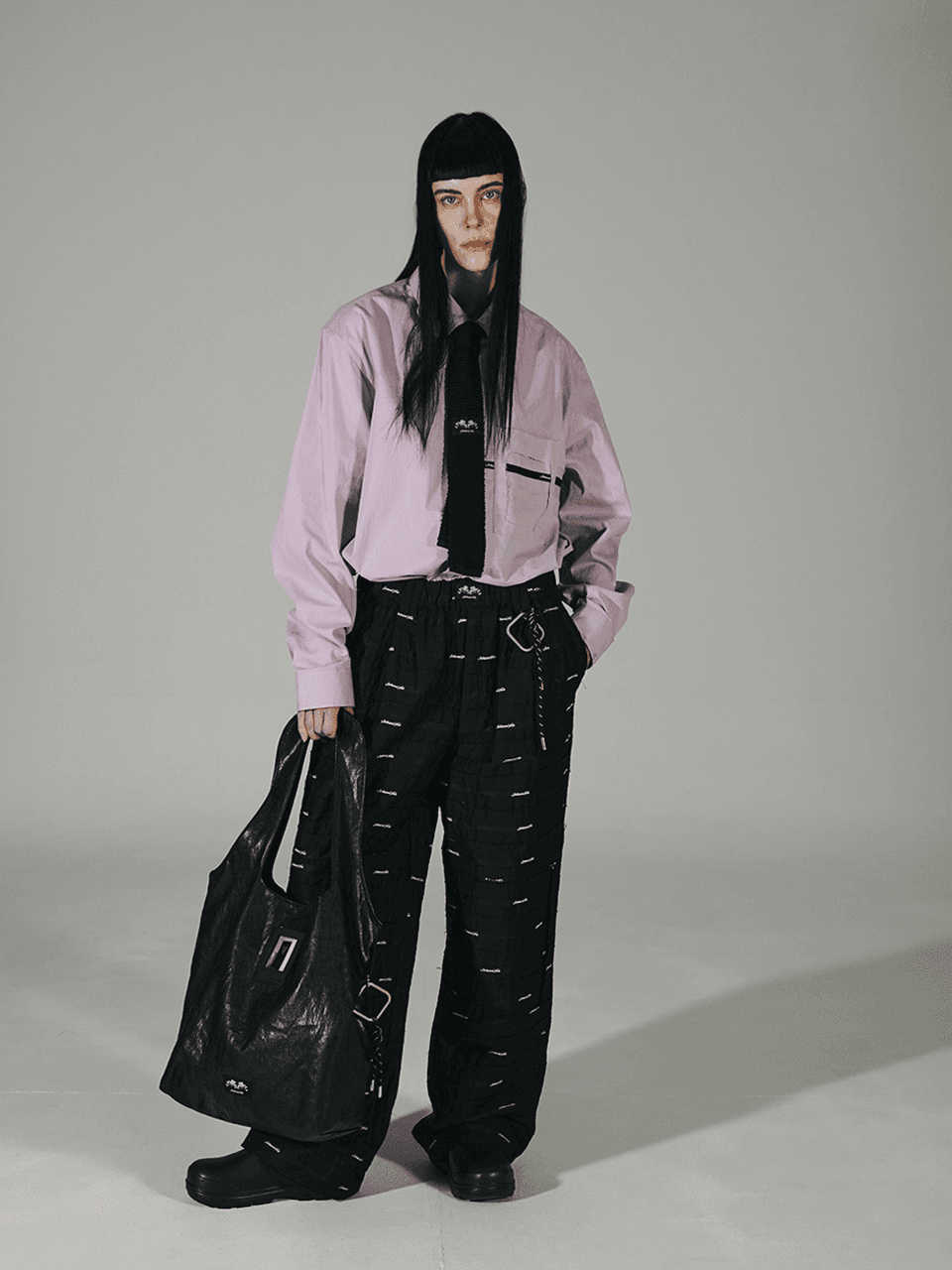 SW Signature Logo Tapped Pants (Black) — vue 7
