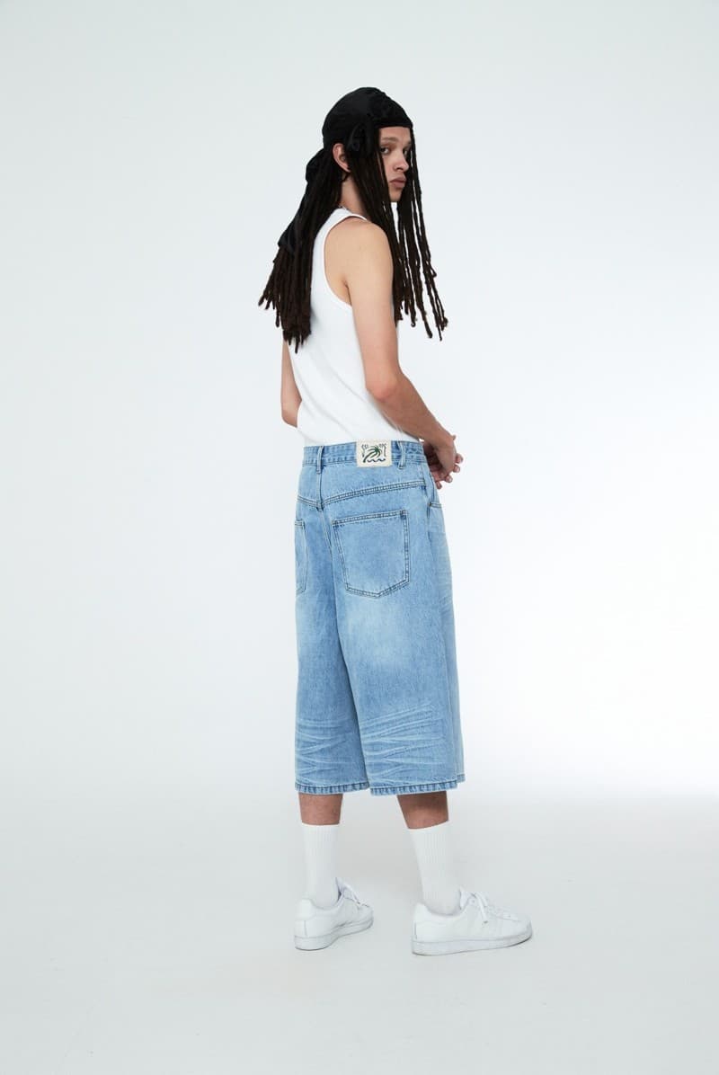 Snake Bermuda Denim Pants Light Blue — vue 11