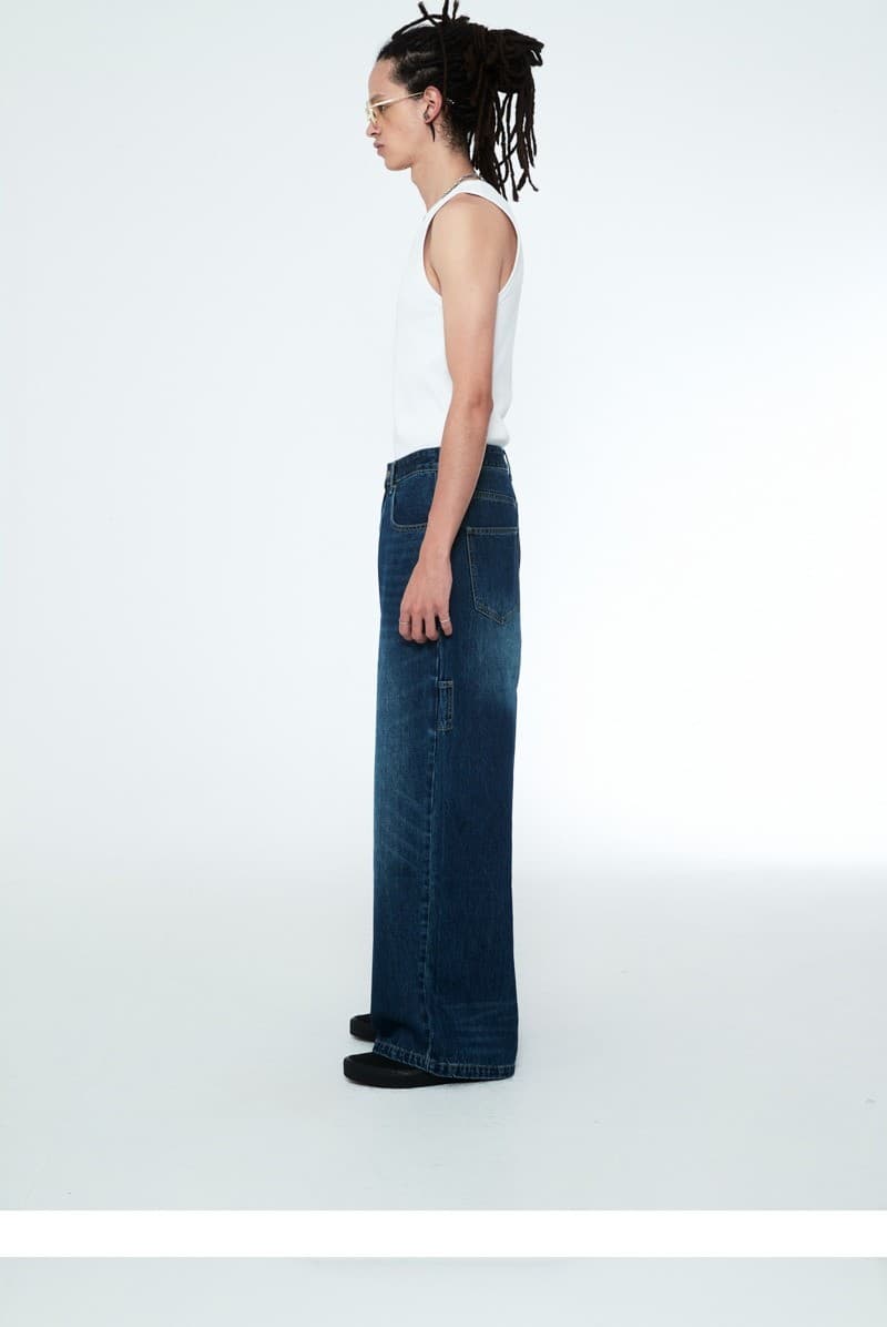 Daily Boy Wide Denim Pants Ocean Blue — vue 7