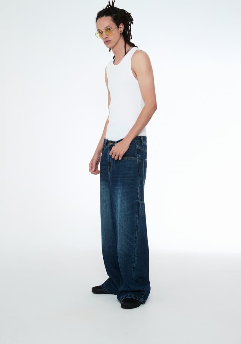 Daily Boy Wide Denim Pants Ocean Blue — vue 10