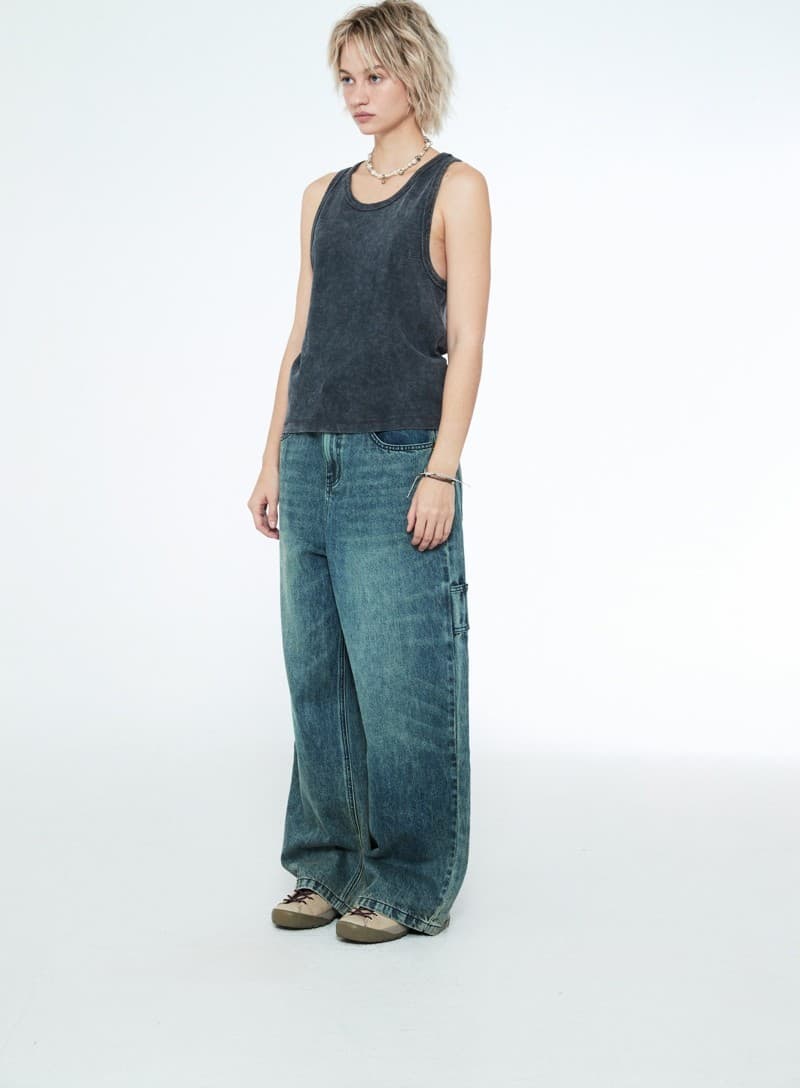 Daily Boy Wide Denim Pants Turquoise — vue 10