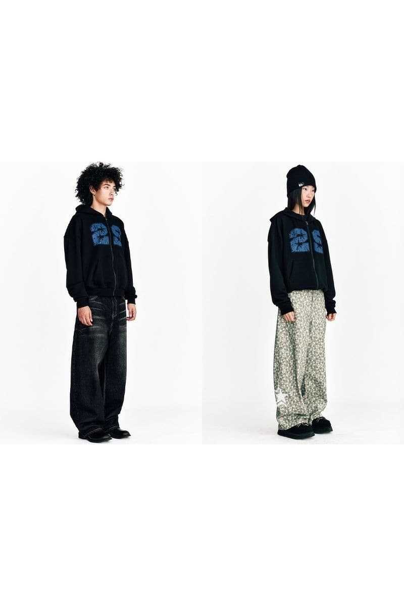 22 Hoodie Zip Up Black — vue 4