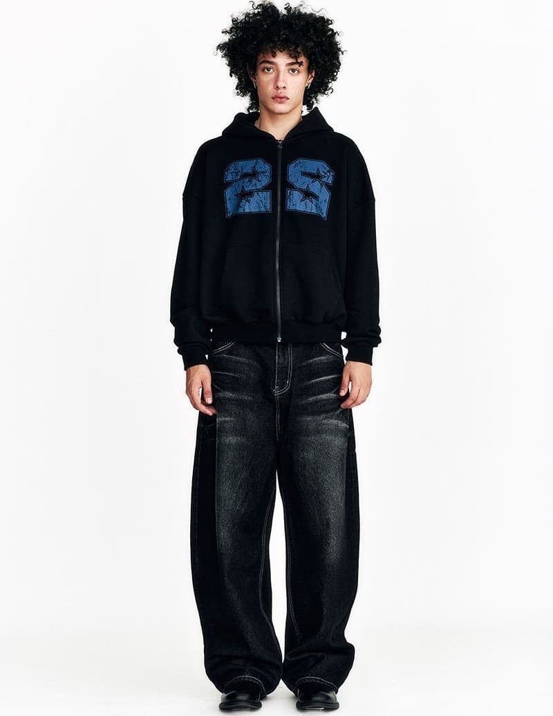 22 Hoodie Zip Up Black — vue 5