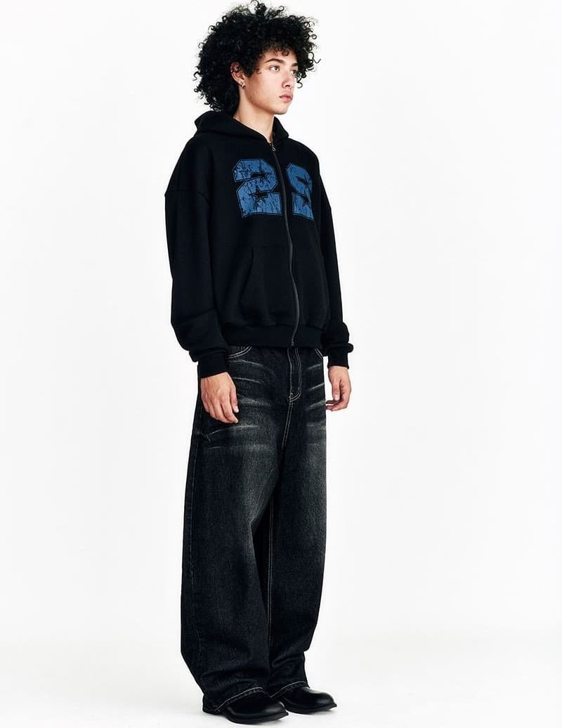 22 Hoodie Zip Up Black — vue 6