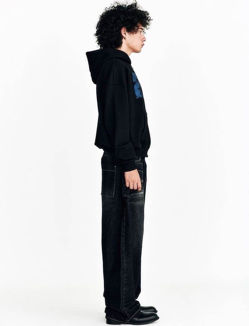 22 Hoodie Zip Up Black — vue 7