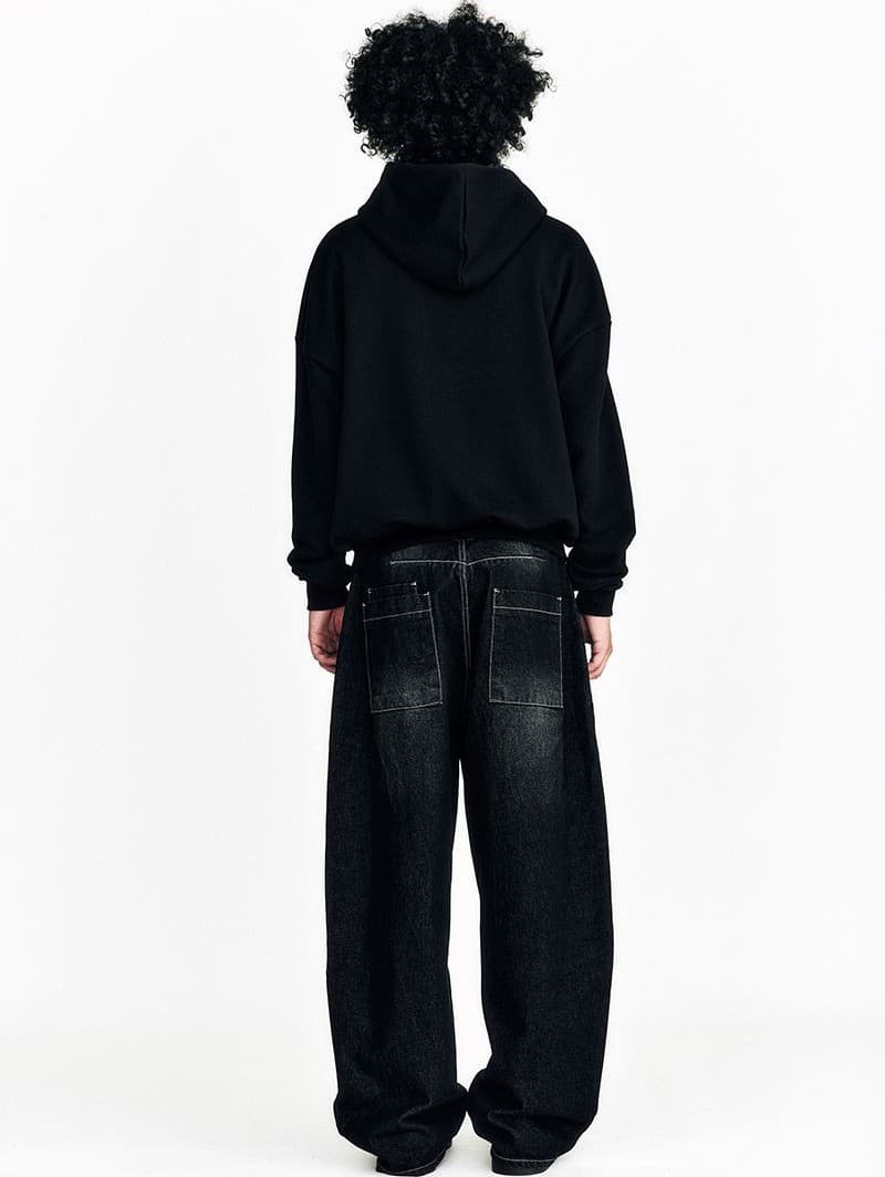 22 Hoodie Zip Up Black — vue 8