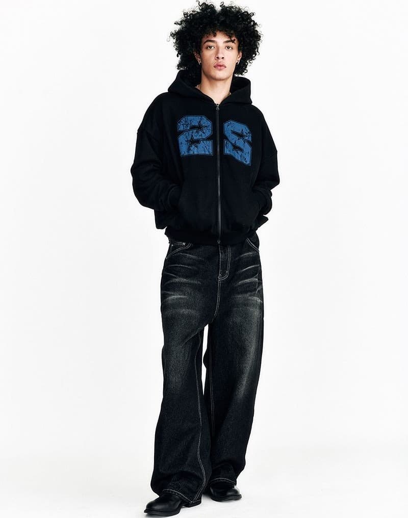 22 Hoodie Zip Up Black — vue 9