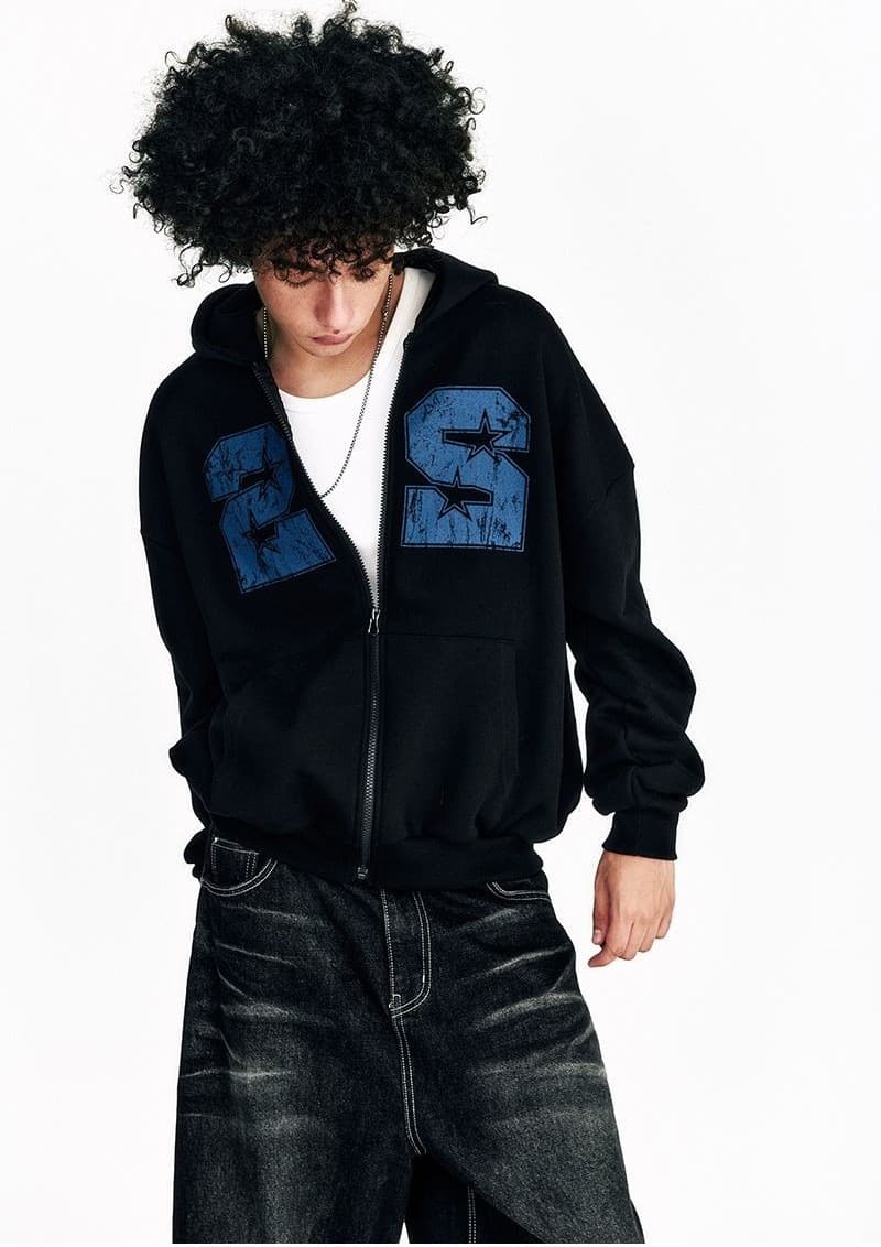 22 Hoodie Zip Up Black — vue 11