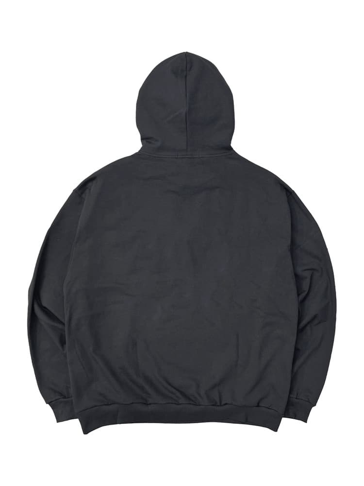Star Embossed Hoodie Charcoal — vue 3