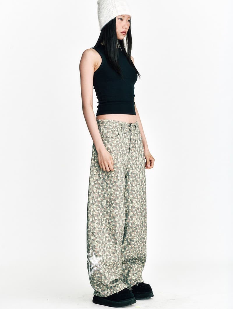 Star Camouflage Cotton Pants Beige — vue 4