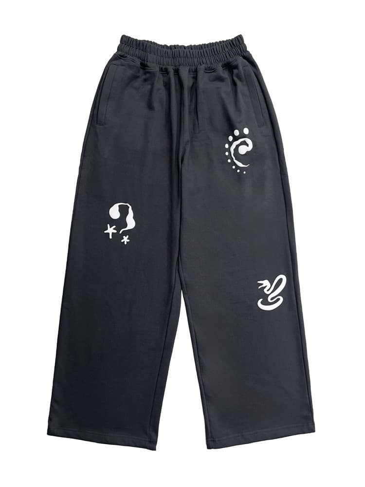 Symbol Embossed Sweat Pants Charcoal — vue 2