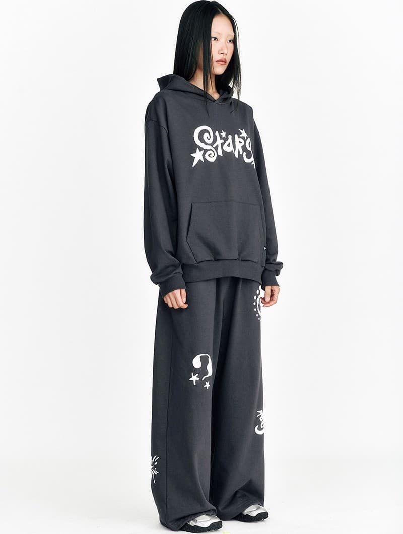Symbol Embossed Sweat Pants Charcoal — vue 4