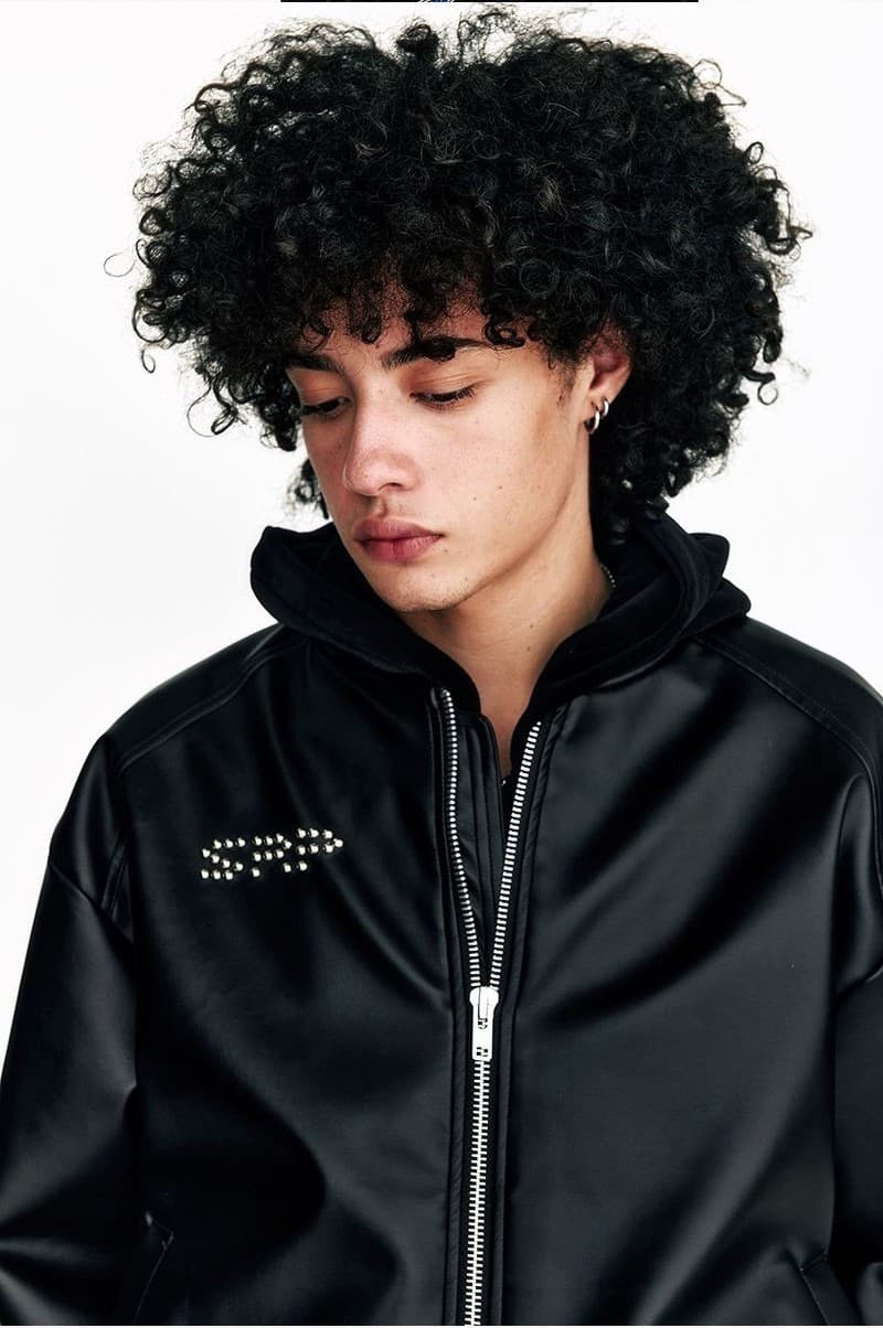 Flame Stars Stud Bomber Vegan Leather Jacket — vue 10