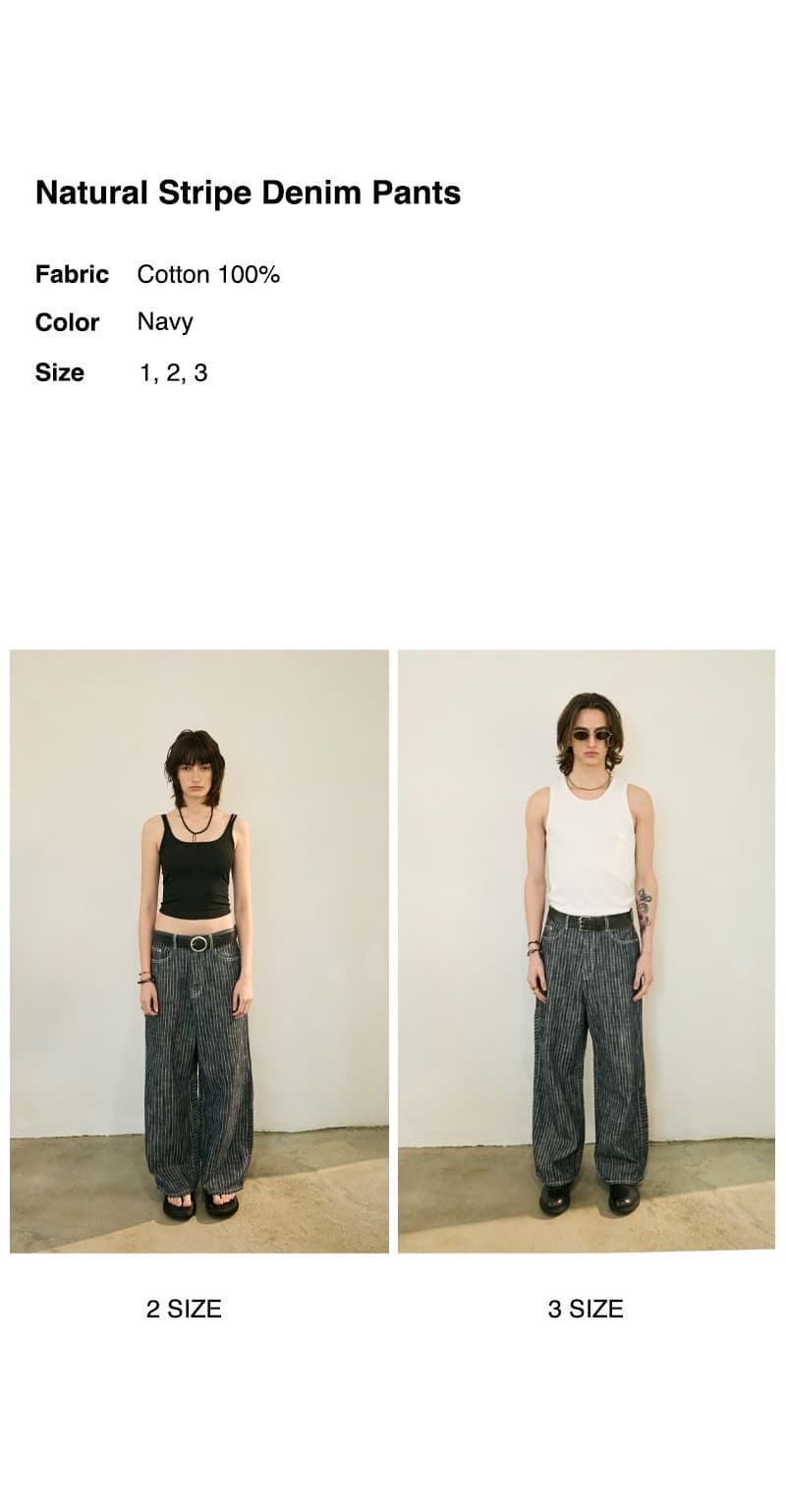 Natural Stripe Denim Pants — vue 4