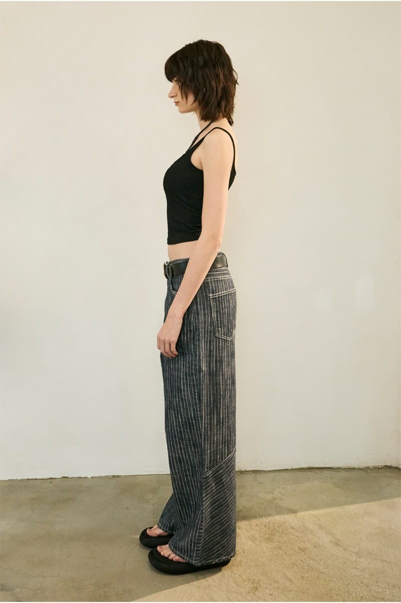 Natural Stripe Denim Pants — vue 10