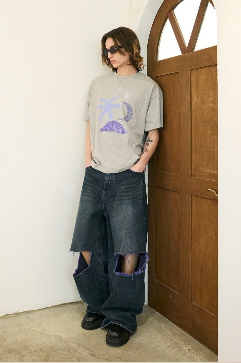 Tropical Half Sleeve T Melange Grey — vue 7