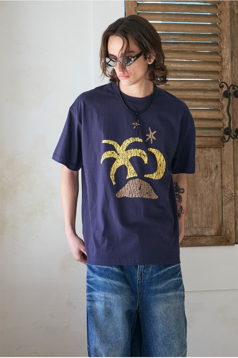Tropical Half Sleeve T Navy — vue 6