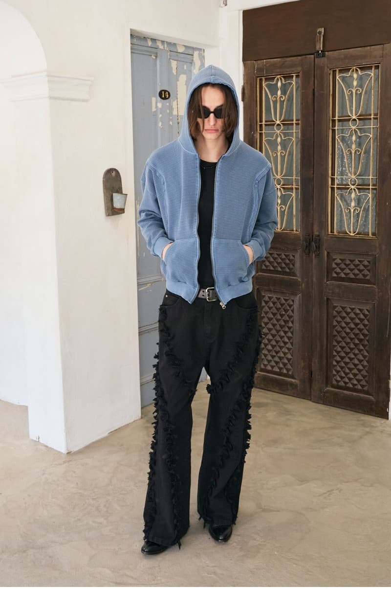 Tassel Boots Cut Denim Pants Black — vue 7