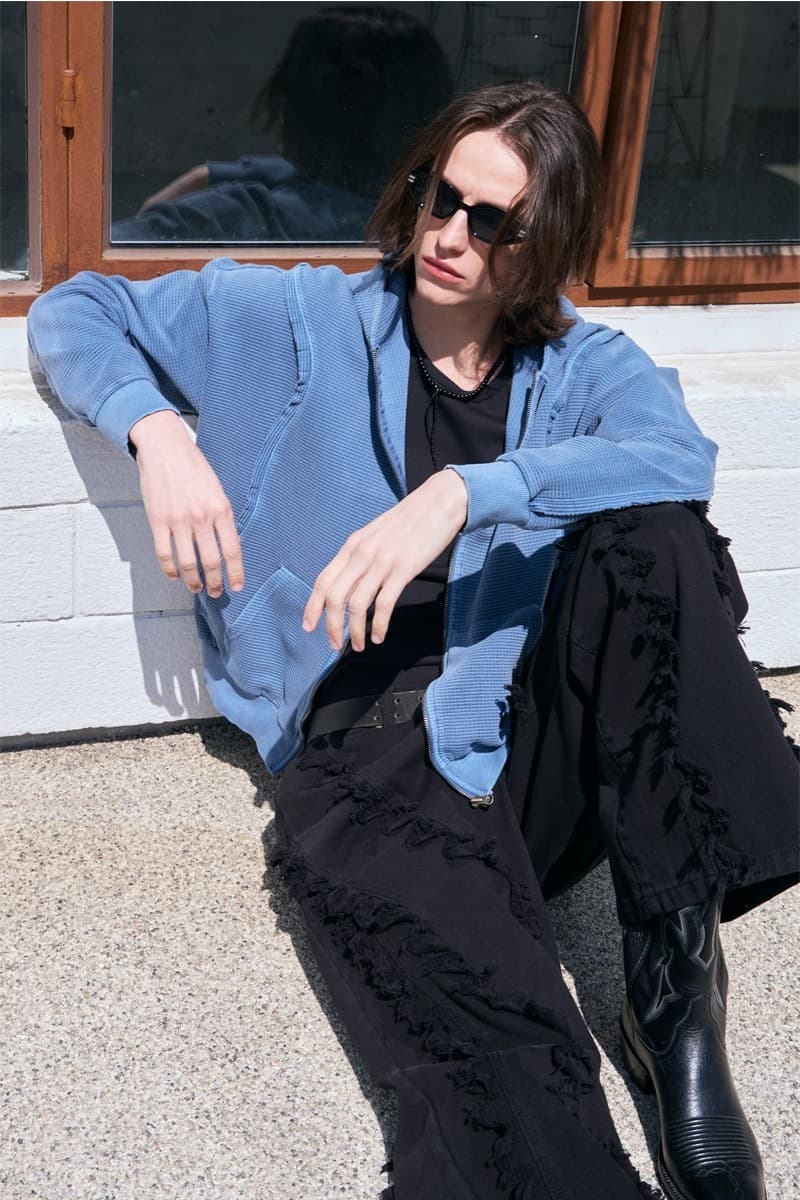 Tassel Boots Cut Denim Pants Black — vue 9