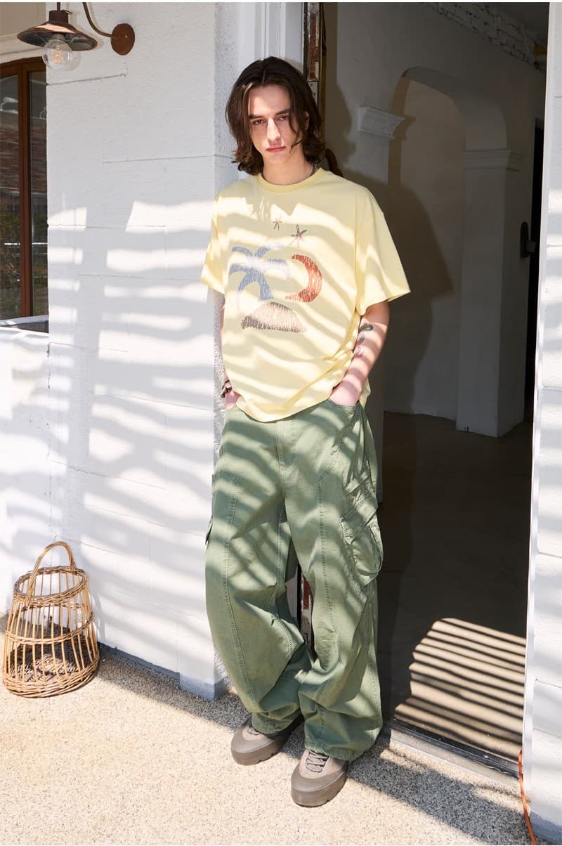 Pigment Parachute Cargo Pants Khaki — vue 7