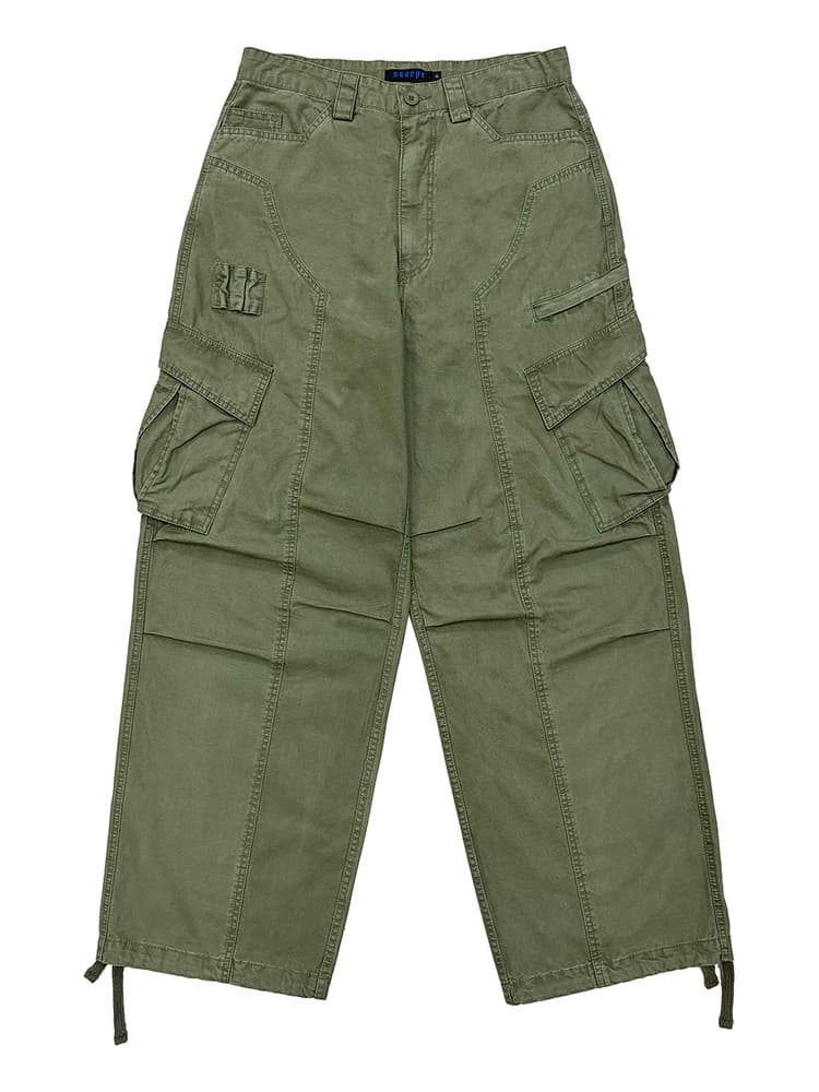 SSERPE — Pigment Parachute Cargo Pants Khaki