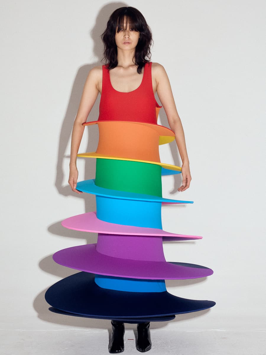 Helter Skelter Dress in Rainbow