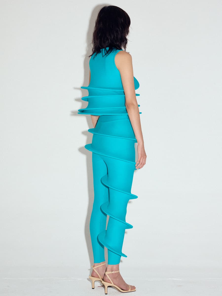 Slinky Top in Dark Turquoise — vue 3