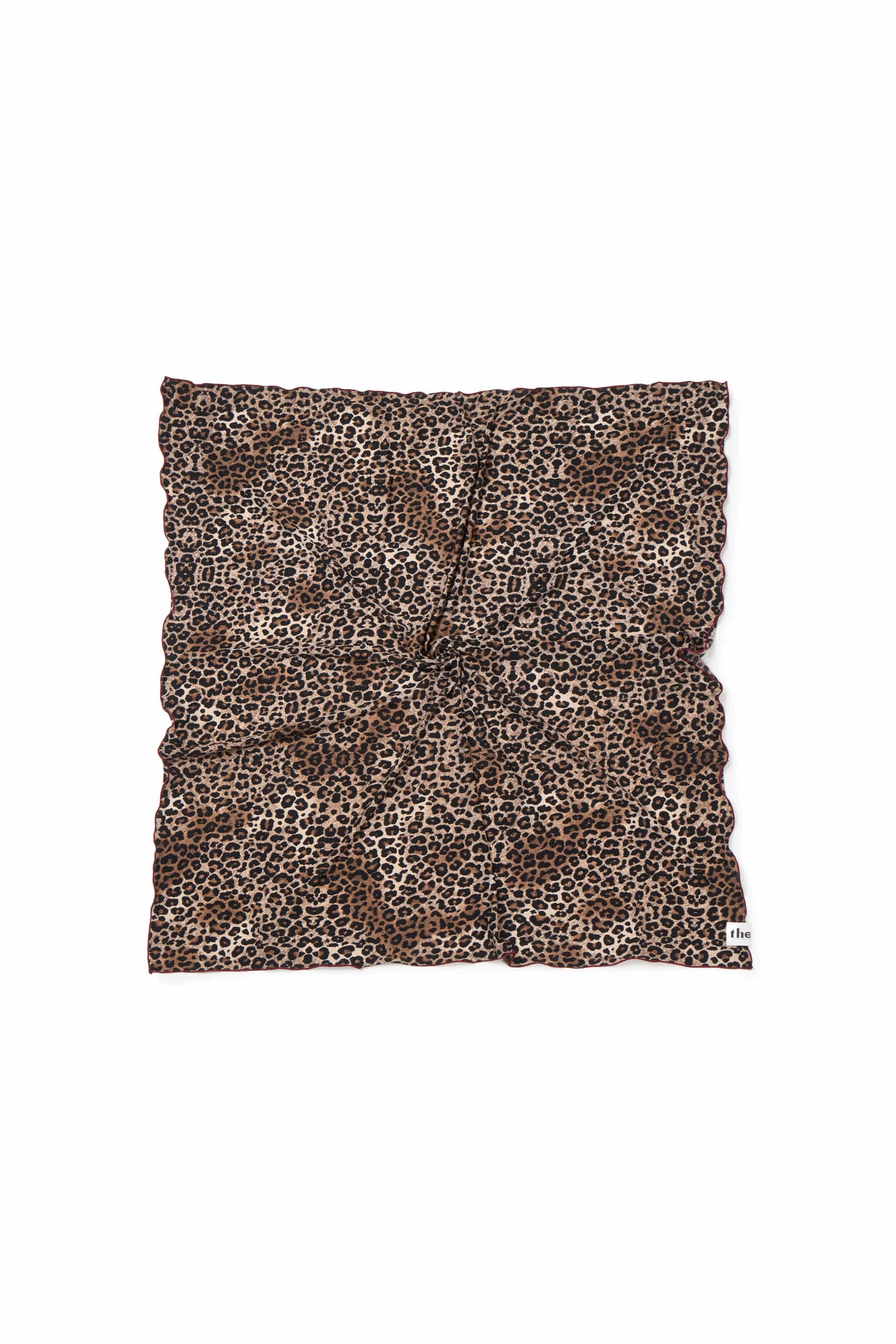 [2nd Drop] Burgundy Leopard Square Scarf