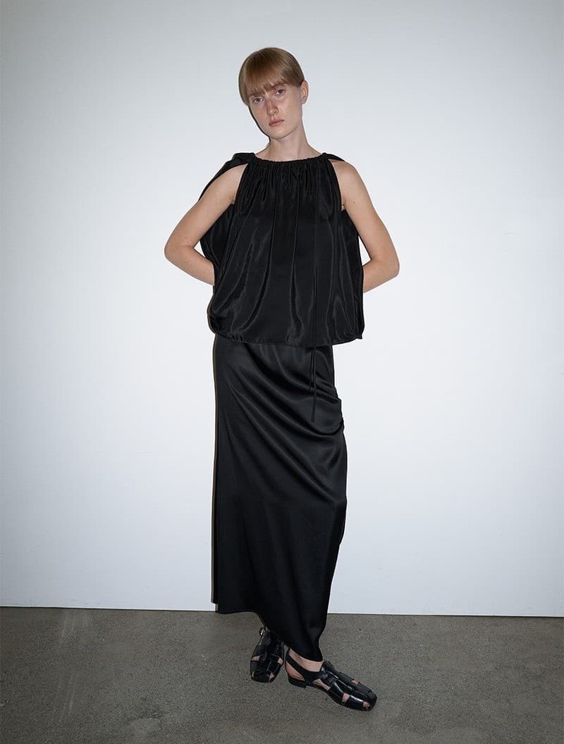 Drape Skirt (Black) — vue 5